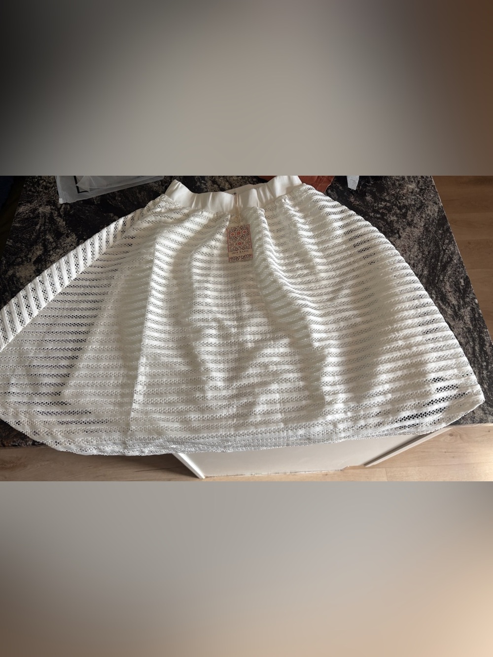 Iris Basic White Lace Circle Skirt